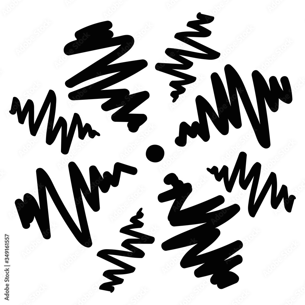 Abstract flower. Hand drawn vector illustration in doodle style, isolated on white background. Abstract flower. Hand drawn vector illustration in doodle style, isolated on white background.