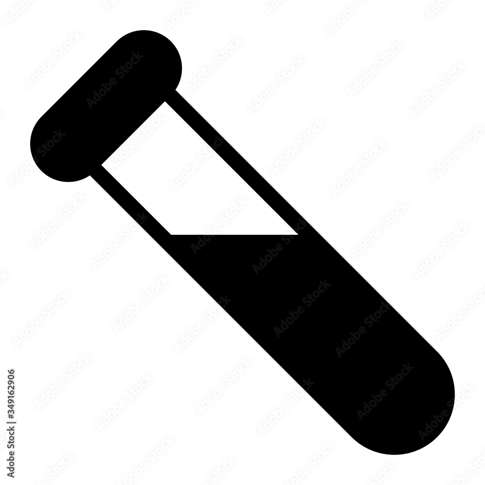 Test tube. Icon with glyph style and perfect pixels. Suitable for website design, logo, app and UI. Test tube. Icon with glyph style and perfect pixels. Suitable for website design, logo, app and UI.
