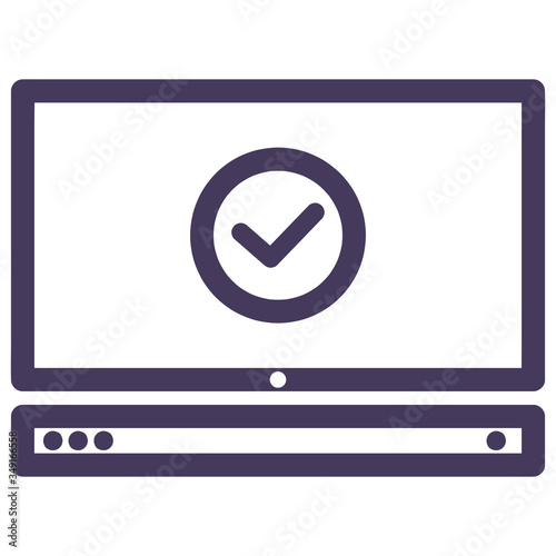 icon lcd line vector