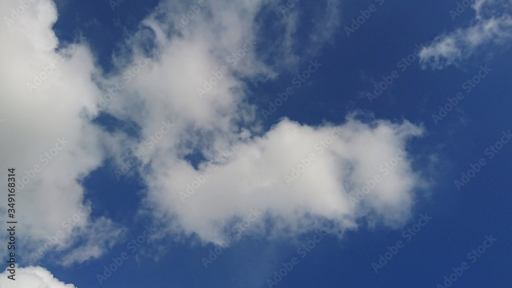 The weather landscape of blue sky and white clouds The weather landscape of blue sky and white clouds