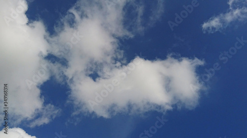 The weather landscape of blue sky and white clouds