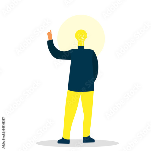 Male character with smm symbols. representative of 
successful business social media marketing compaing. 
Creative and ideological developer. Cute vector illustration in flat style. 