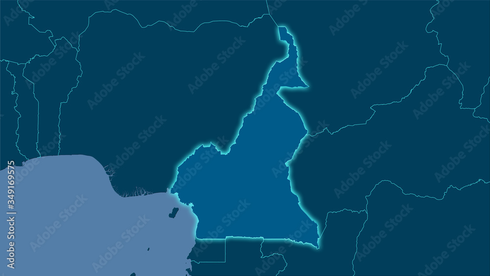 Fototapeta premium Cameroon, solid - light glow