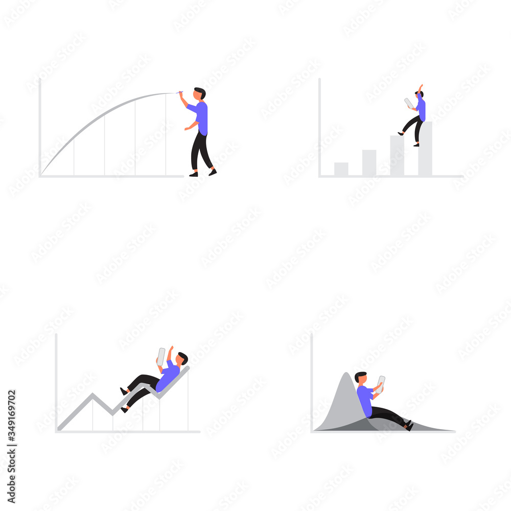 BUNDLE OF GROWTH CURVE. Perfect for banners, leaflets, landing pages, social media content. BUNDLE OF GROWTH CURVE. Perfect for banners, leaflets, landing pages, social media content.