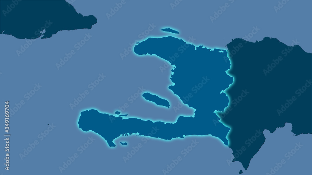 Fototapeta premium Haiti, solid - light glow