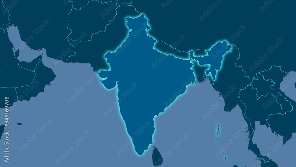 India, solid - light glow India, solid - light glow