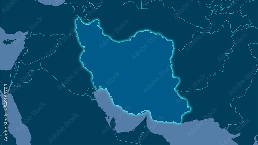 Obraz premium Iran, solid - light glow