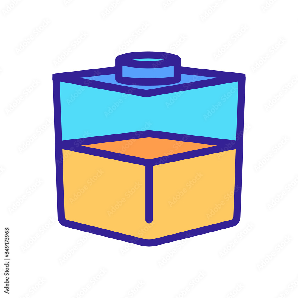 square liquid container icon vector. square liquid container sign. color symbol illustration square liquid container icon vector. square liquid container sign. color symbol illustration