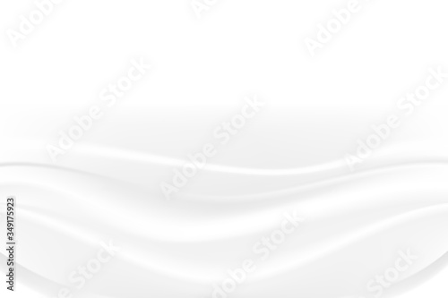 Cloth abstract white and gray gradient color curve background, Vector Illustration