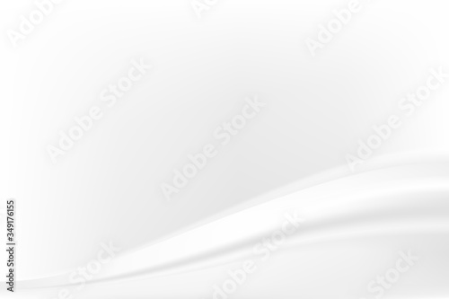 Abstract cloth white and gray gradient color curve background, Vector Illustration