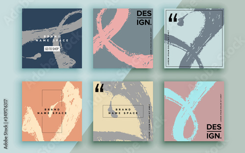 Set of sale banner template design. Vector illustration.