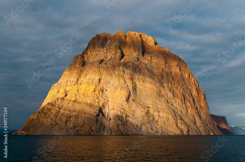 Ella Island at sunset,  King Oscar Fjord, Greenland photo