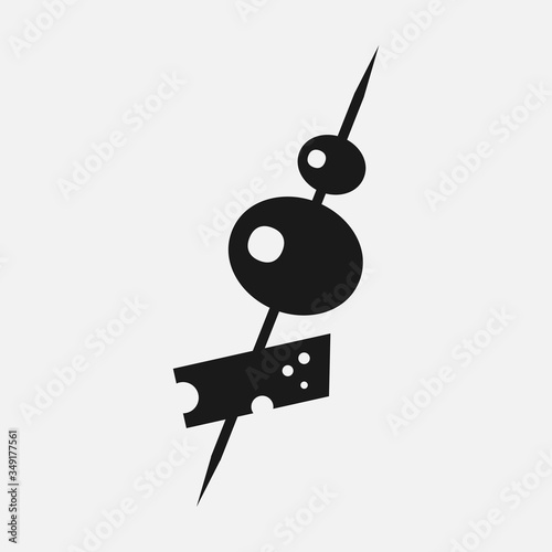 Canapes vector icon. Olives and cheese. vector icon isolated on white background