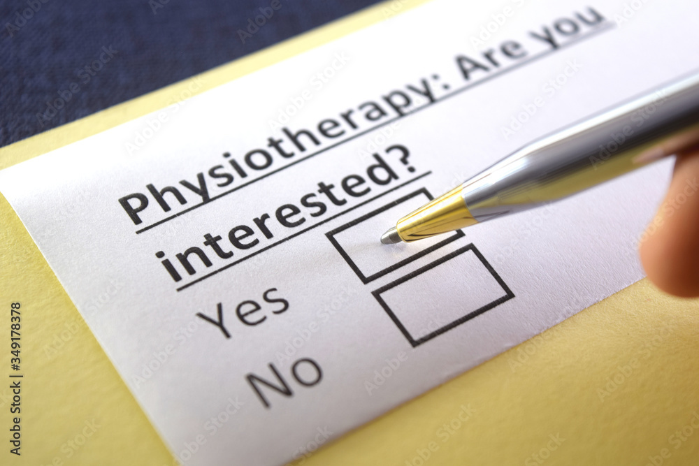 One person is answering question about physiotherapy.
