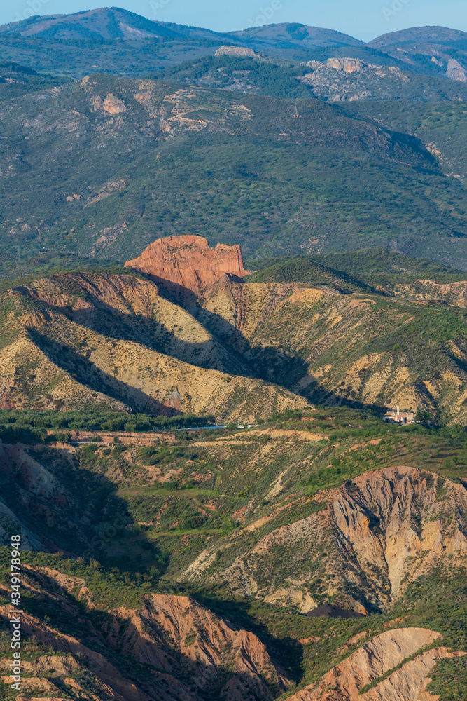 mountainous landscape with badlands in southern Spain
