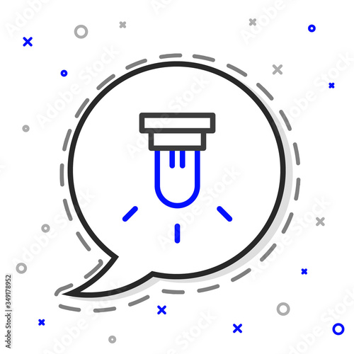 Line Motion sensor icon isolated on white background. Colorful outline concept. Vector