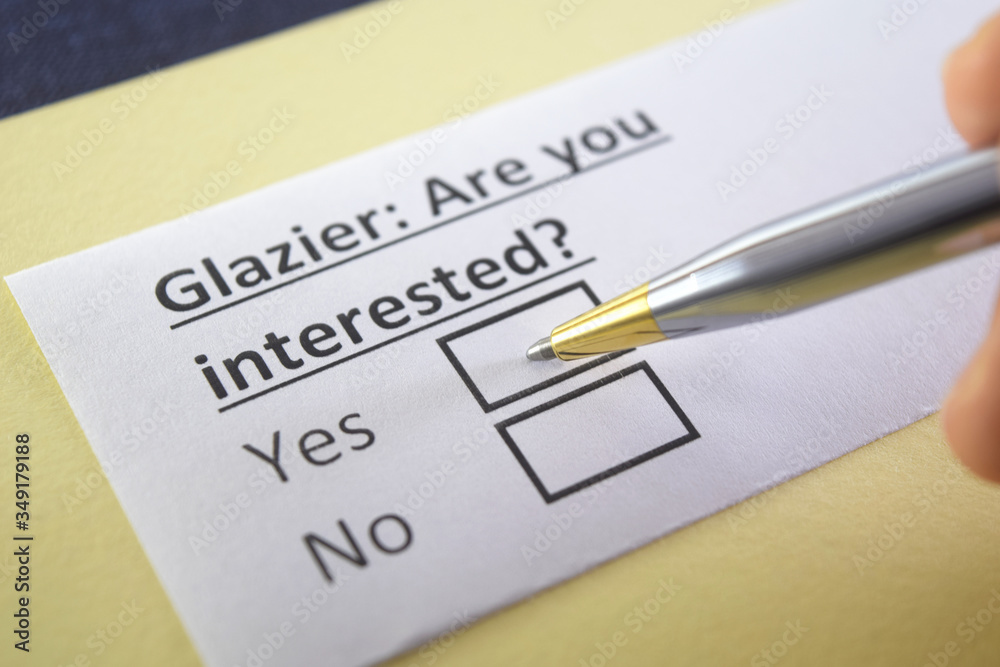 One person is answering question about glazier. One person is answering question about glazier.