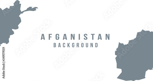 Afganistan map background. The country in the form of borders. Stock vector illustration isolated on white background.