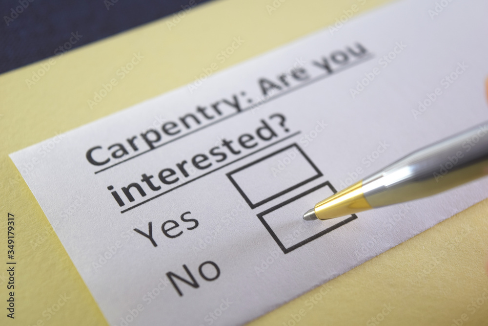 One person is answering question about carpentry. One person is answering question about carpentry.
