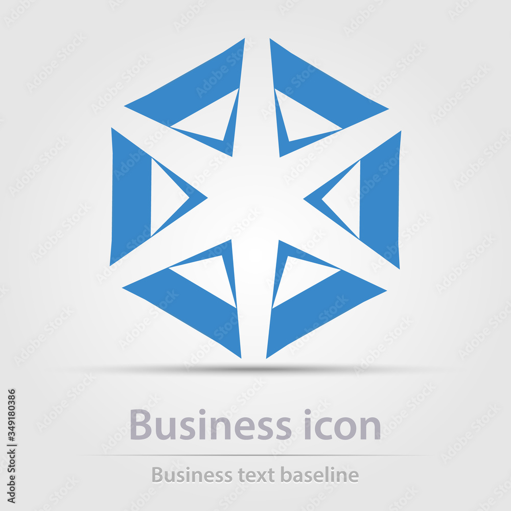 Originally created color abstract business icon for creative design tasks