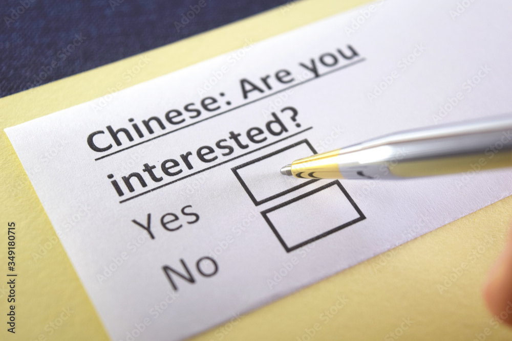 One person is answering question about chinese. One person is answering question about chinese.