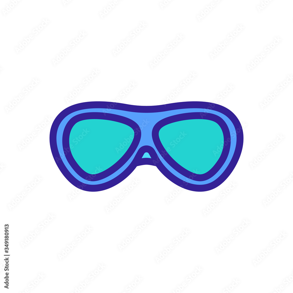 oval swimming training glasses icon vector. oval swimming training glasses sign. color symbol illustration oval swimming training glasses icon vector. oval swimming training glasses sign. color symbol illustration