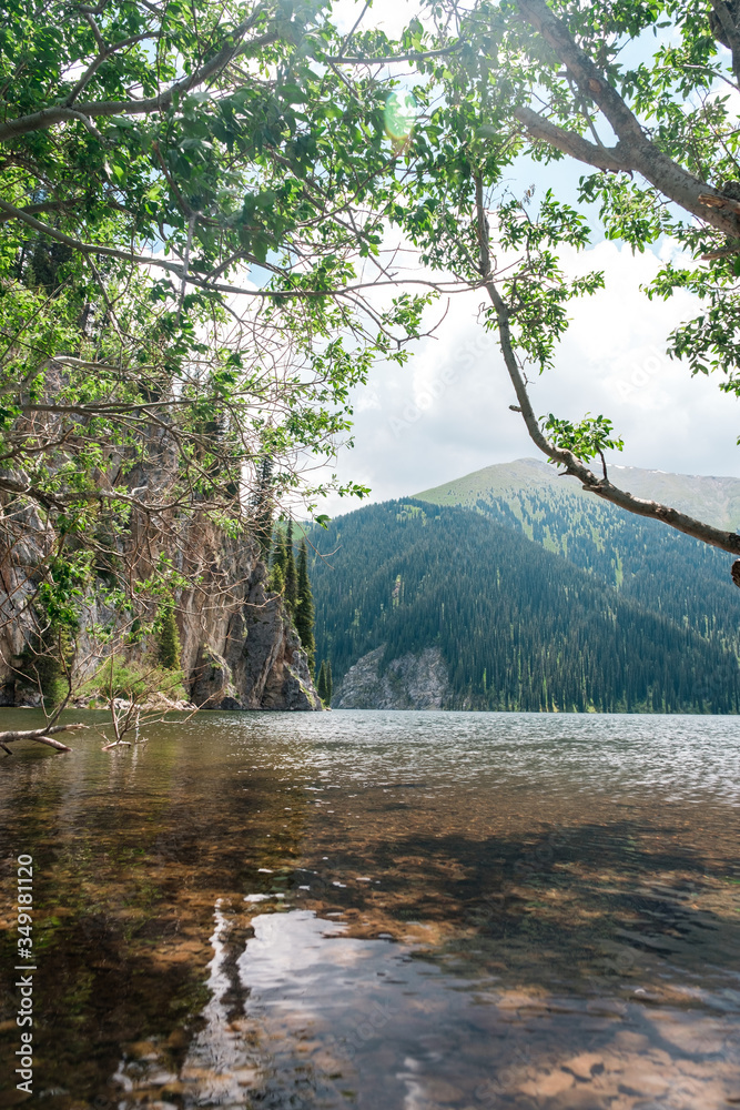 Amazing high-mountain crystal lake in Kazakhstan Amazing high-mountain crystal lake in Kazakhstan