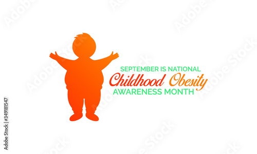 Vector illustration on the theme of National Childhood Obesity awareness month observed each year during September.