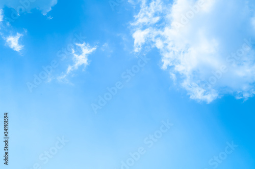 blue sky with beautiful natural white clouds	
