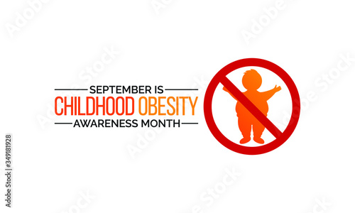 Vector illustration on the theme of National Childhood Obesity awareness month observed each year during September.