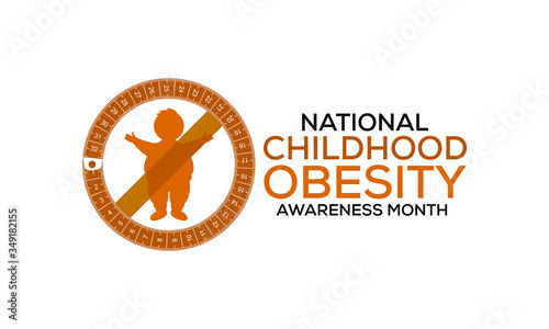 Vector illustration on the theme of National Childhood Obesity awareness month observed each year during September.