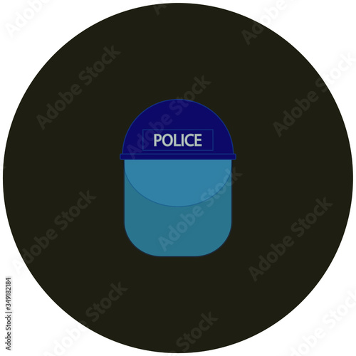 riot police helmet. Illustration for web and mobile design.