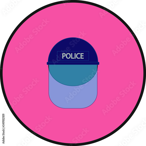 riot police helmet. Illustration for web and mobile design.