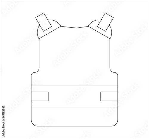riot police bulletproof vest. Illustration for web and mobile design.