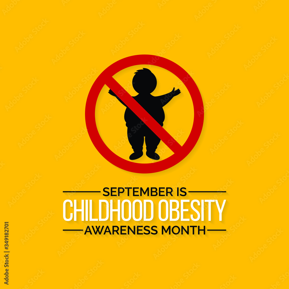 Vector illustration on the theme of National Childhood Obesity awareness month observed each year during September.