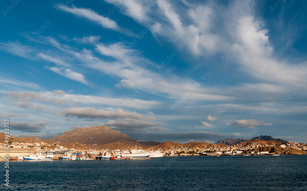 Port and city of Mindelo, Sao Vicente Island, Cape Verde