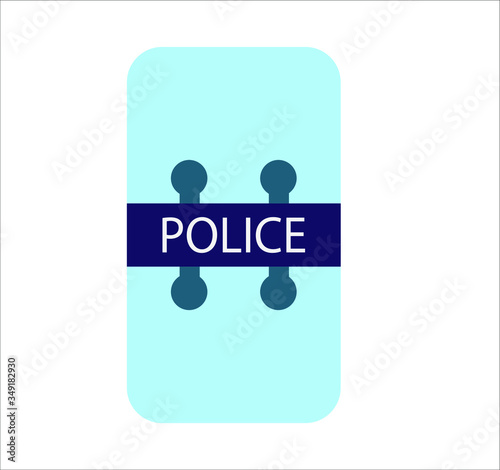 riot police shield. Illustration for web and mobile design.