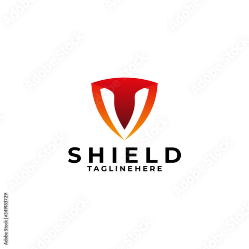 shield logo icon vector isolated