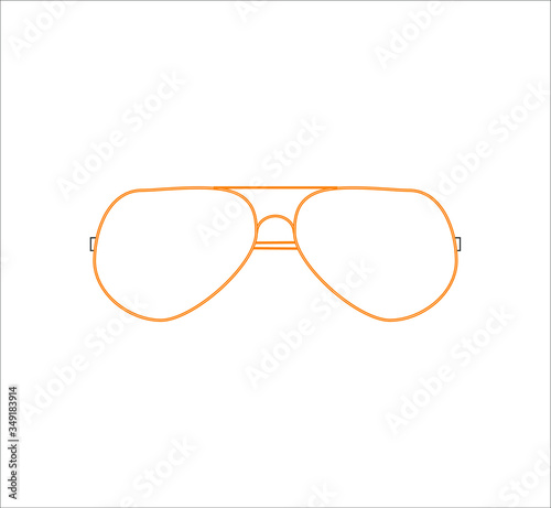 typical police glasses. Illustration for web and mobile design.