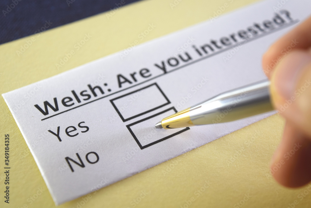 One person is answering question about welsh. One person is answering question about welsh.