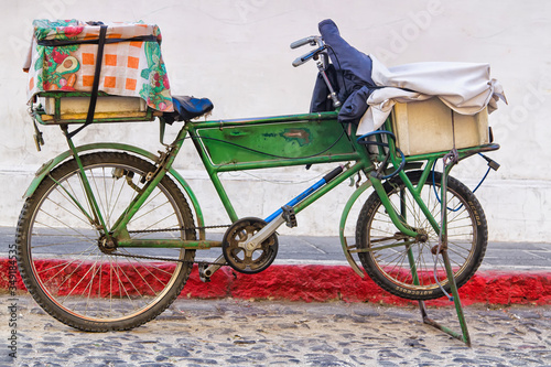Vintage bicycle in Antigua, Guatemala, Central America photo