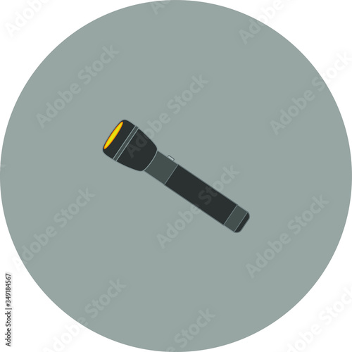 police flashlight. Illustration for web and mobile design.