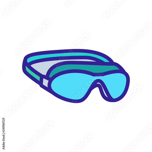 cast bridge training swimming mask icon vector. cast bridge training swimming mask sign. color symbol illustration