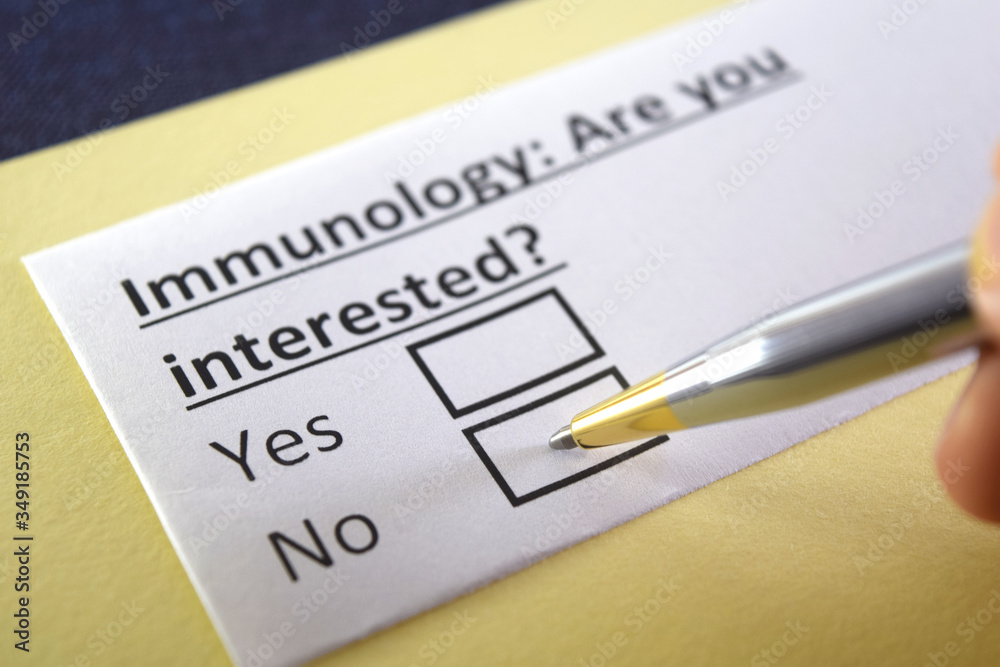 One person is answering question about immunology. One person is answering question about immunology.