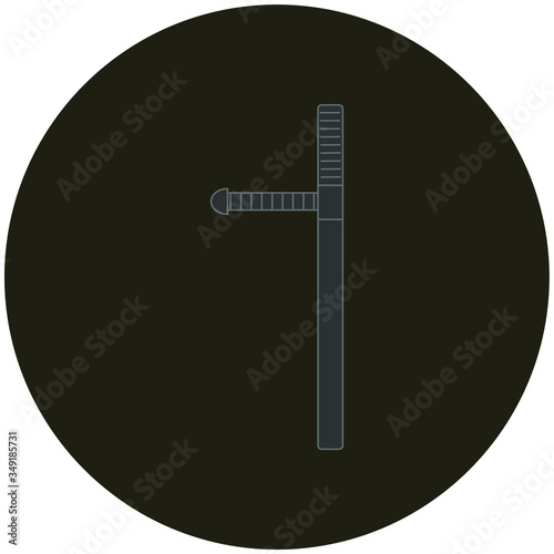 nightstick. Illustration for web and mobile design.