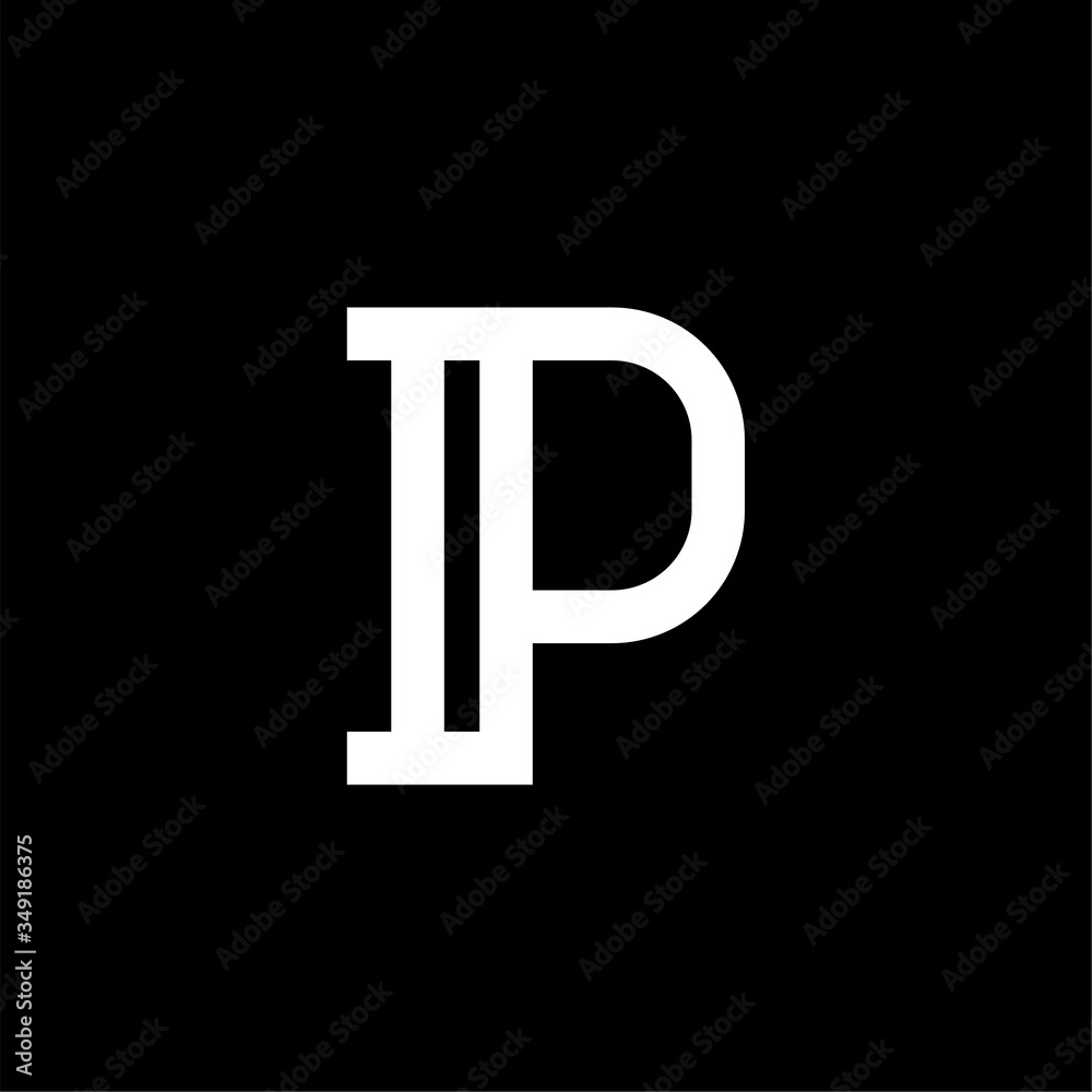 Vector Elegant Serif Logo Letter P Vector Elegant Serif Logo Letter P