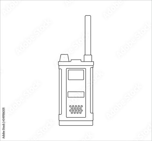 Police walkie talkie. Illustration for web and mobile design.