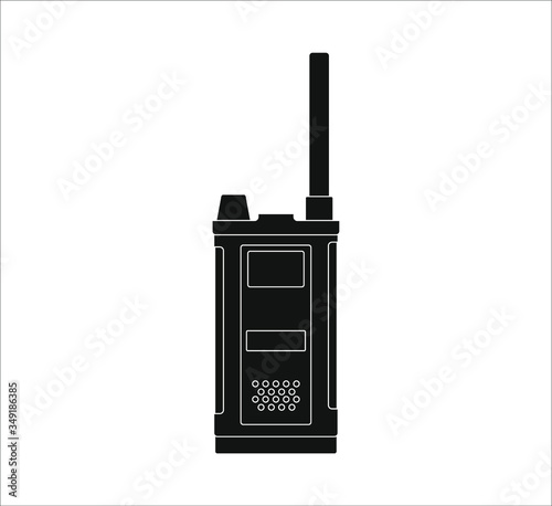 Police walkie talkie. Illustration for web and mobile design.