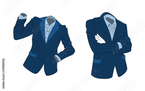 vector illustration of clothes, color drawing, vector