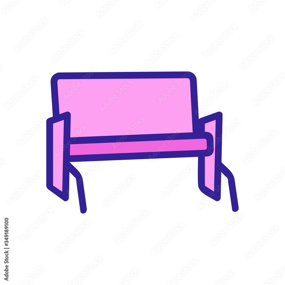 garden for relaxation bench icon vector. garden for relaxation bench sign. color symbol illustration garden for relaxation bench icon vector. garden for relaxation bench sign. color symbol illustration